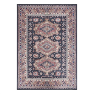 Nourison Vintage Home 5' x 7' Fabric Navy Blue Bohemian Indoor Rug