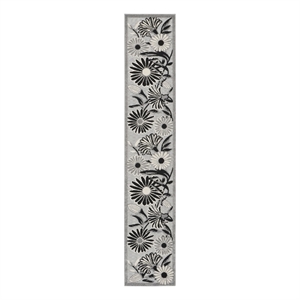 Nourison Aloha 12' Runner Black White Fabric Contemporary Area Rug (12' Runner)