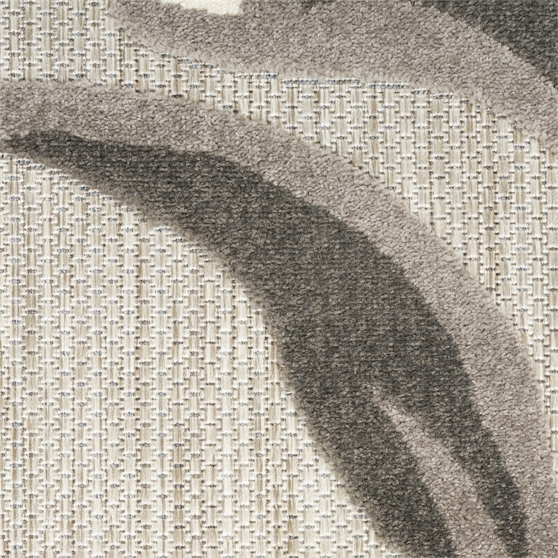 Nourison Aloha 12' Runner Beige Fabric Contemporary Area Rug (12' Runner)