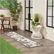 Nourison Aloha 12' Runner Beige Fabric Contemporary Area Rug (12' Runner)