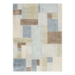 Astra Machine Washable 4' x 6' Blue Green Multi Modern Fabric Indoor Rug