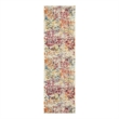 Celestial 2' x 6' Pink/Multicolor Modern & Contemporary Fabric Indoor Rug