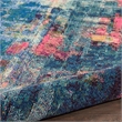 Celestial 9' x 12' Blue/Yellow Modern & Contemporary Fabric Indoor Rug