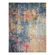 Celestial 9' x 12' Blue/Yellow Modern & Contemporary Fabric Indoor Rug