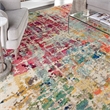 Celestial 9' x 12' Pink/Multi-Color Fabric Modern & Contemporary Indoor Rug