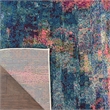 Celestial 10' x 14' Blue/Yellow Modern & Contemporary Fabric Indoor Rug