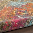 Celestial 4' x Round Sunset Modern & Contemporary Fabric Indoor Rug