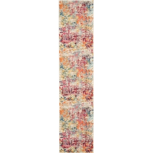 Celestial 2'2&quot x 10' Pink/Multicolor Modern & Contemporary Fabric Indoor Rug