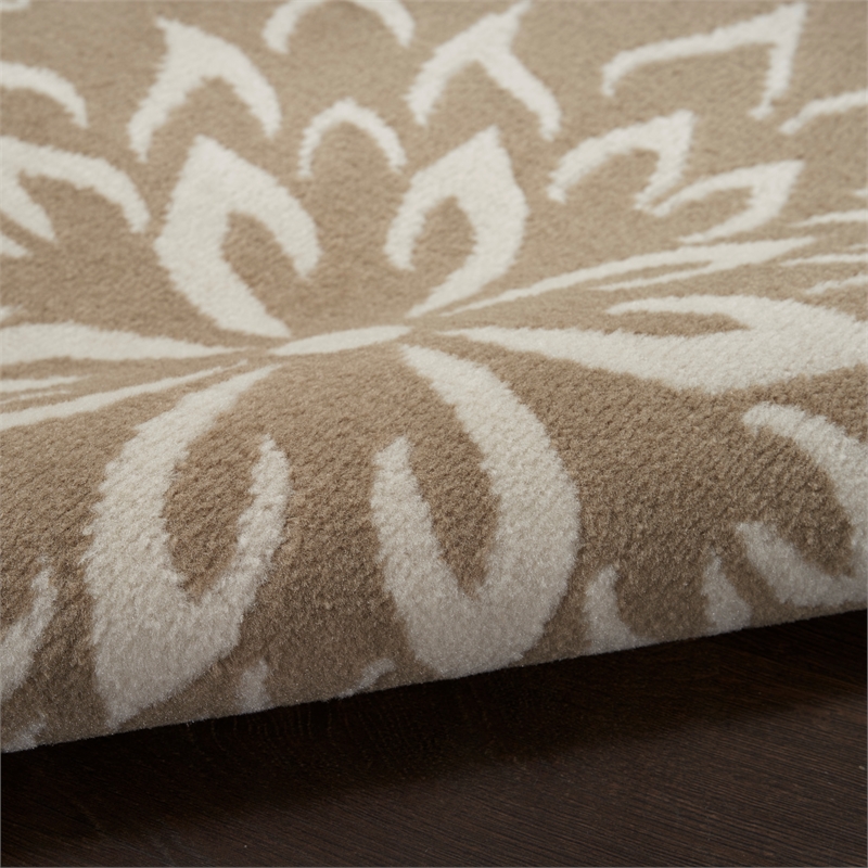 Nourison Jubilant 2' x 4' Taupe Fabric Farmhouse Area Rug (2' x 4')