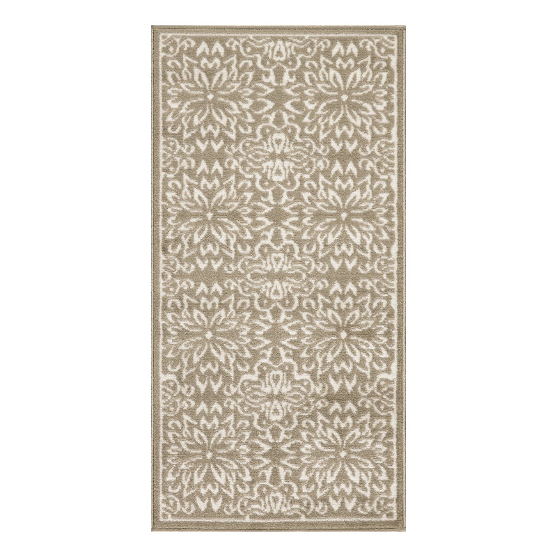 Nourison Jubilant 2' x 4' Taupe Fabric Farmhouse Area Rug (2' x 4')