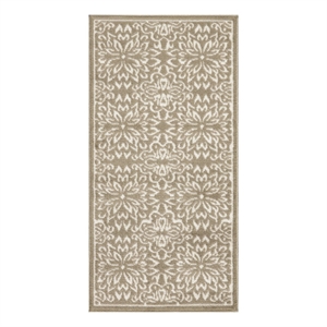 Nourison Jubilant 2' x 4' Taupe Fabric Farmhouse Area Rug (2' x 4')