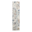 Nourison Concerto 8' Runner Beige Blue Rust Fabric Modern Area Rug (8' Runner)