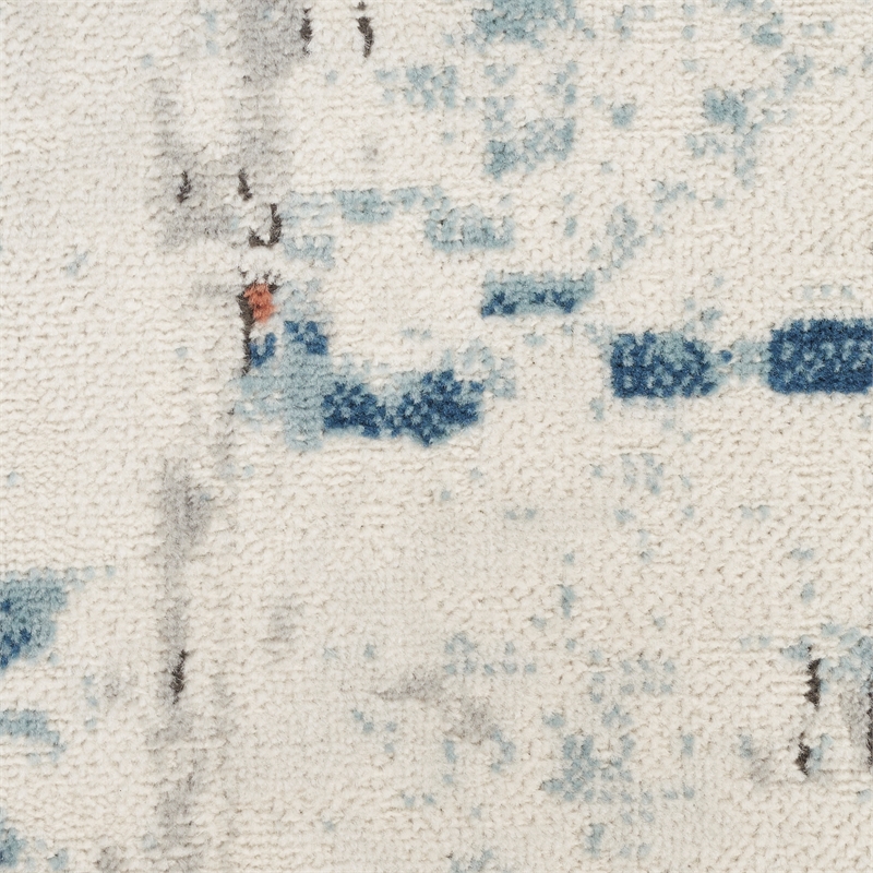 Nourison Concerto 4' x 6' Beige Blue Rust Fabric Modern Area Rug (4' x 6')