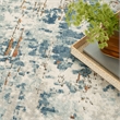 Nourison Concerto 4' x 6' Beige Blue Rust Fabric Modern Area Rug (4' x 6')