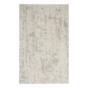 Nourison Concerto 4' x 6' Cream Gray Fabric Modern Area Rug (4' x 6')