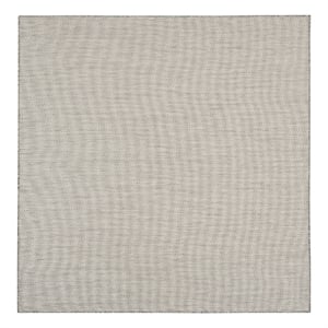 Nourison Courtyard 10' x Square Ivory Silver Fabric Modern Area Rug