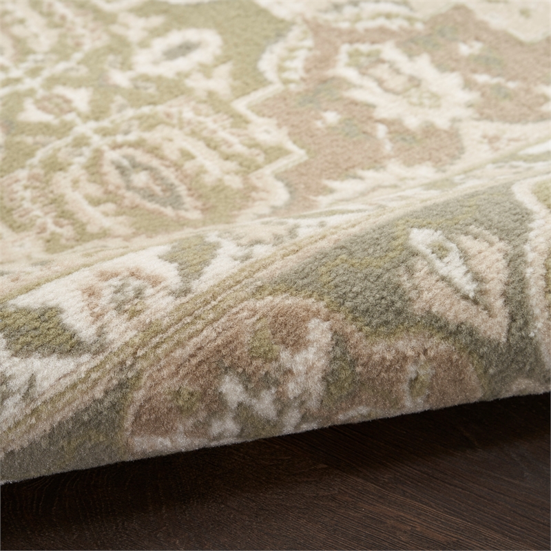 Nourison Grafix 2' x 4' Green Fabric Vintage Area Rug (2' x 4')