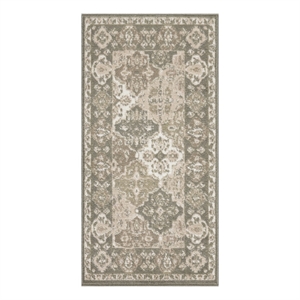 Nourison Grafix 2' x 4' Green Fabric Vintage Area Rug (2' x 4')