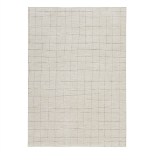 Nourison Santa Cruz 72x108&quot Indoor Contemporary Fabric Rug in Ivory and Gray