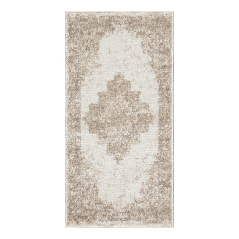 Nourison Grafix 2' x 4' Ivory Beige Fabric Vintage Area Rug (2' x 4')