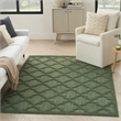 Nourison Easy Care 4' x 6' Green Fabric Modern Area Rug (4' x 6')