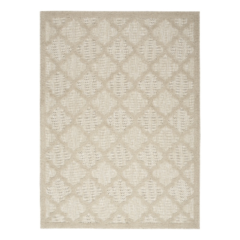 Nourison Easy Care 5' x 7' Cream Fabric Modern Area Rug (5' x 7')