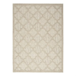 Nourison Easy Care 5' x 7' Cream Fabric Modern Area Rug (5' x 7')