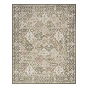 Nourison Grafix 5' x 7' Green Fabric Vintage Area Rug (5' x 7')