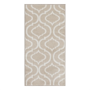 Nourison Jubilant 24x48&quot Indoor Polypropylene Fabric Rug in Beige