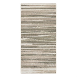 Nourison Jubilant 24x48&quot Indoor Polypropylene Fabric Rug in Green and Ivory