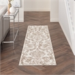 Nourison Jubilant 7' Runner Ivory Beige Fabric Vintage Area Rug (7' Runner)