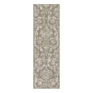 Nourison Jubilant 7' Runner Olive Fabric Vintage Area Rug (7' Runner)