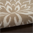 Nourison Jubilant 7' Runner Taupe Fabric Farmhouse Area Rug (7' Runner)