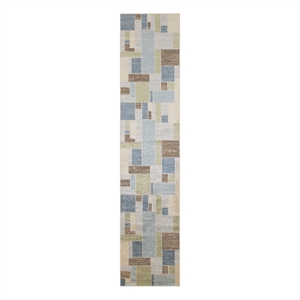 Nourison Home Astra Machine Washable 10' Runner Blue Green Multicolor   Area Rug