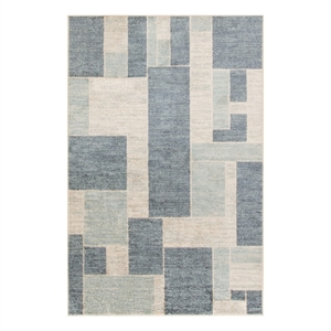 Nourison Home Astra Machine Washable 2' x 4' Blue Ivory   Area Rug