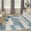 Nourison Home Astra Machine Washable 7' x 9' Blue Ivory   Area Rug