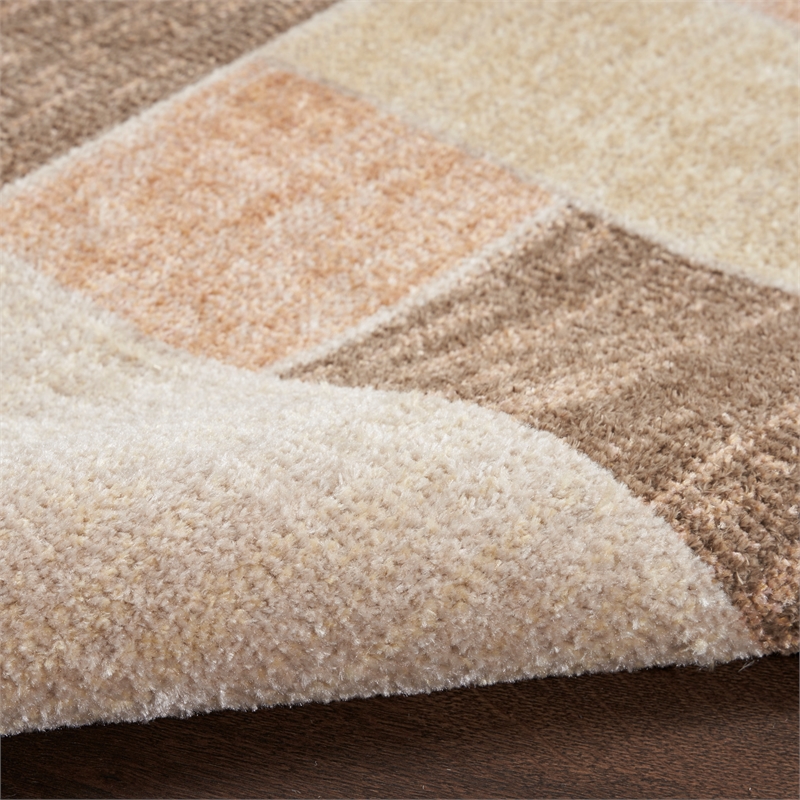 Nourison Home Astra Machine Washable 3' x 5' Beige Multicolor   Area Rug