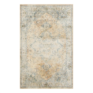 Nourison Home Astra Machine Washable 3' x 5' Beige Blue   Area Rug