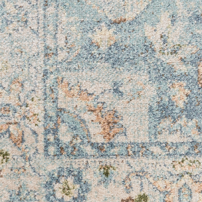 Nourison Home Astra Machine Washable 7' x 9' Light Blue   Area Rug