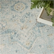 Nourison Home Astra Machine Washable 7' x 9' Light Blue   Area Rug