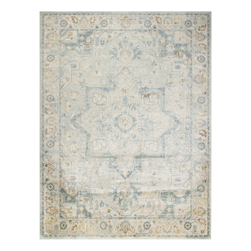 Nourison Home Astra Machine Washable 7' x 9' Light Blue   Area Rug