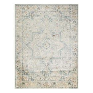 Nourison Home Astra Machine Washable 7' x 9' Light Blue   Area Rug