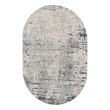Nourison Concerto 6' x 9' Oval Ivory Gray Blue Fabric Modern Area Rug (9' Oval)