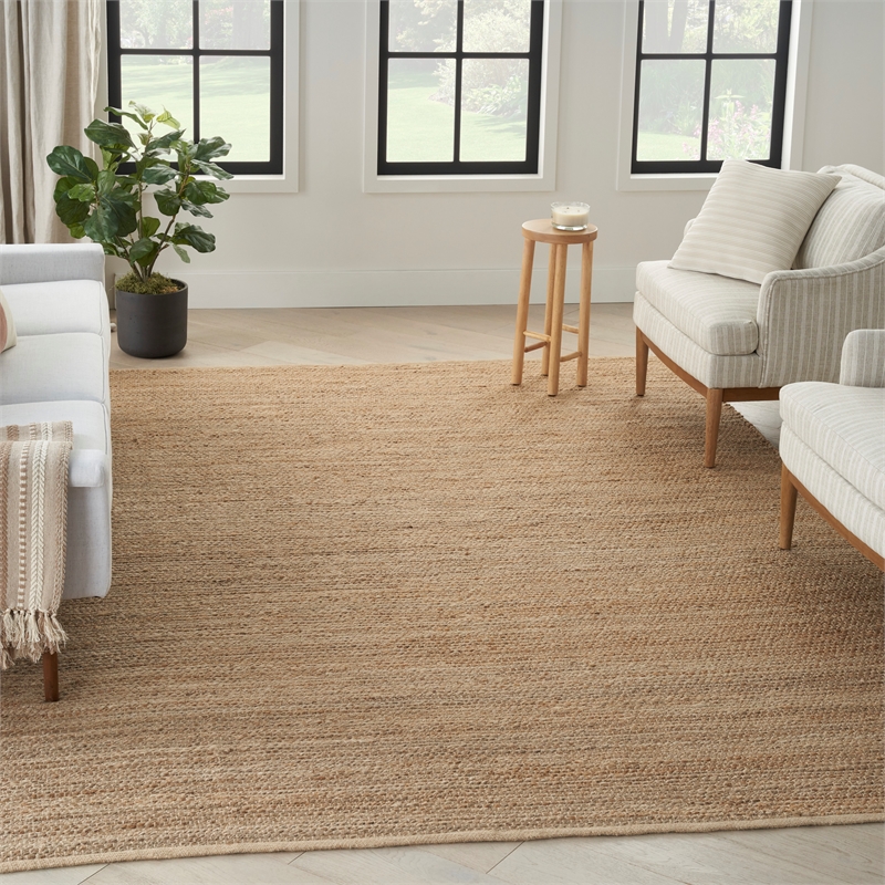 Nourison Home Natural Jute 7' x 10' Natural   Area Rug