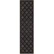 Nourison Easy Care 8' Runner Charcoal Black Fabric Modern Area Rug (8' Runner)