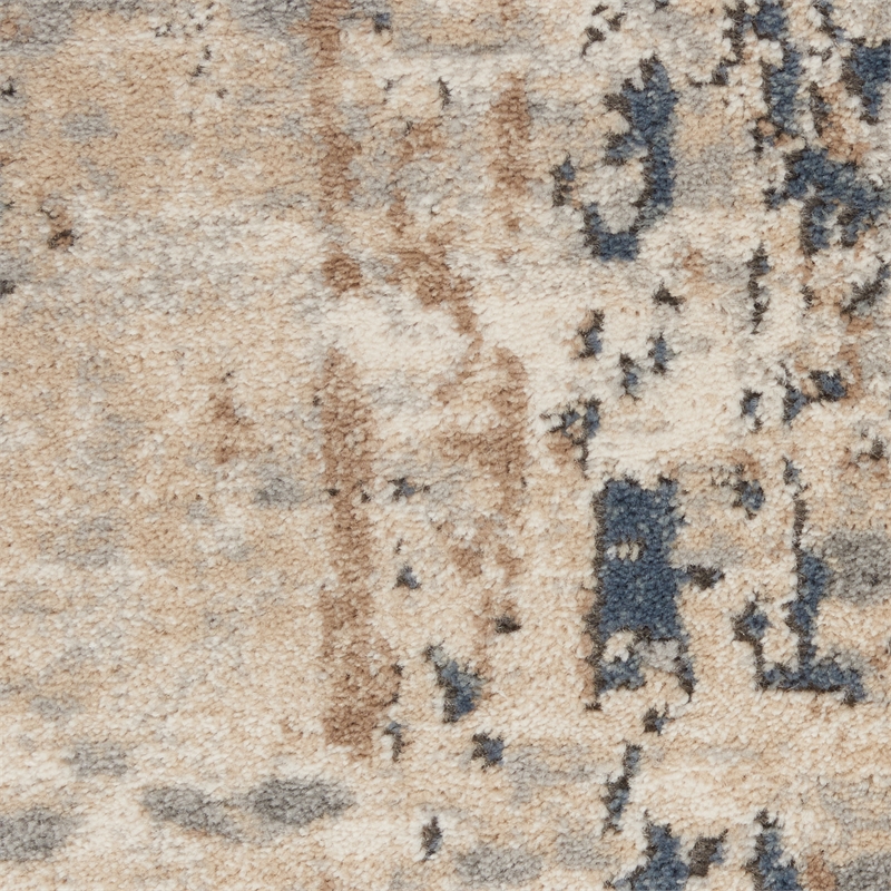 Nourison Concerto 8' x Square Beige Gray Fabric Modern Area Rug (8' Square)