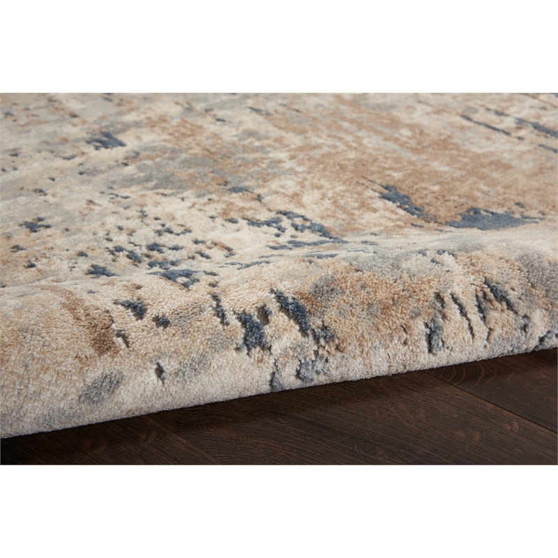 Nourison Concerto 8' x Square Beige Gray Fabric Modern Area Rug (8' Square)
