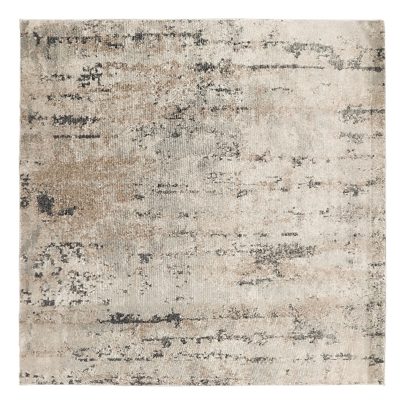 Nourison Concerto 8' x Square Beige Gray Fabric Modern Area Rug (8' Square)