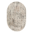 Nourison Concerto 6' x 9' Oval Beige Gray Fabric Modern Area Rug (9' Oval)