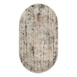 Nourison Concerto 3' x 5' Oval Beige Gray Fabric Modern Area Rug (5' Oval)